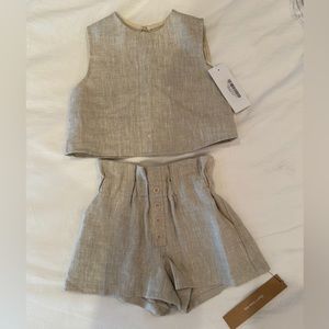 Reformation NWT Never Been Worn two piece linen set